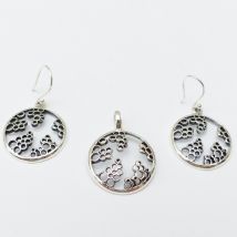 Parure en argent petites grappes