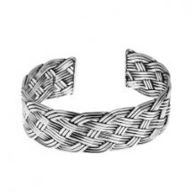 Bracelet en argent tissé