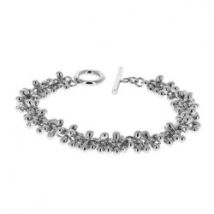 Bracelet en argent petites boules et anneaux