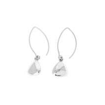 Boucles d'oreilles en argent triangle bombée