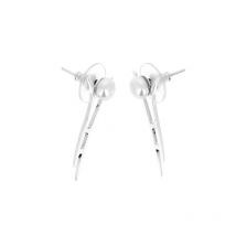 Boucles d'oreilles en argent et perle blanche
