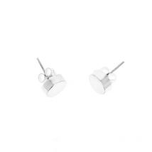 Boucles d'oreilles en argent lisse rondes