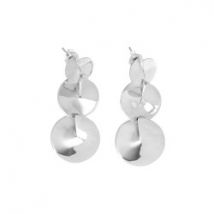 Boucles d'oreilles argent trois médailles accrochées