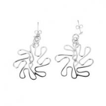 Boucles d'oreilles argent flocon de neige