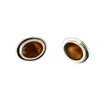 Boucles d'oreilles ovales colorées