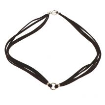 Tour de cou pour pendentif en nubuck coloré quatre bandes