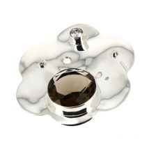 Pendentif argent et cristal grande fleur