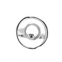 Bague en argent double cercles