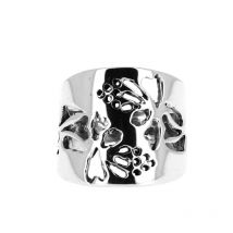 Bague en argent fleurs ajourées