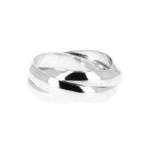Bague en argent trois anneaux entrelacés
