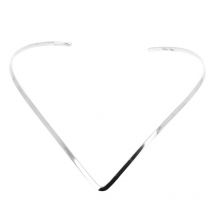 Collier argent forme triangle