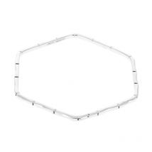 Bracelet jonc en argent de forme hexagonale