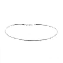 Bracelet en argent maille serpentine