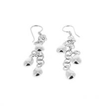 Boucles d'oreille en argent trois gouttes