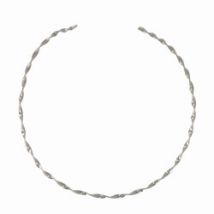 Tour de cou torsadé en argent massif