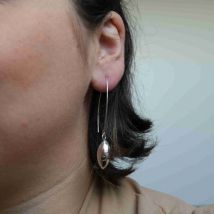 Boucles d'oreilles en argent petit fuseau