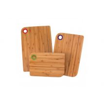 Lot de 3 planches à découper Totally Bamboo cœur de bambou garantie 5 ans