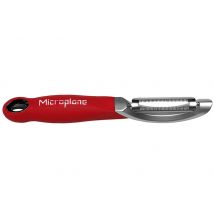 Éplucheur à double lame dentée mobile Microplane - manche Soft-Touch