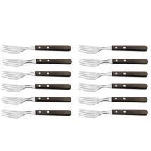 12 fourchettes Tramontina Gaucho marrons
