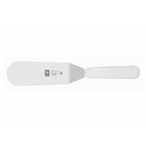 Spatule coudée professionnelle Icel blanche à bout arrondi - 12cm
