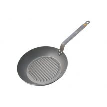 Poêle à grill ronde De Buyer en fer 32cm