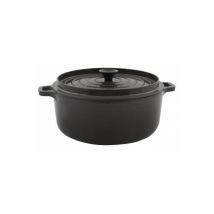 Cocotte ronde Invicta en fonte émaillée noire 18cm Noir