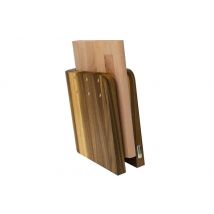 Bloc vide Artelegno Grand Prix en bois pour 6 couteaux de cuisine + planche à découper Noyer