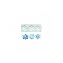 Moule pâte à sucre Sugar Flex 3 flocons en silicone