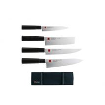 Mallette de 4 couteaux japonais cuisine Kasumi Tora