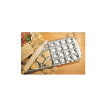 Moule à raviolis 36 alvéoles Imperia en aluminium 30x14cm avec rouleau