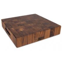 Planche à découper épaisse Boos Blocks Gourmet en noyer noir 38x38cm