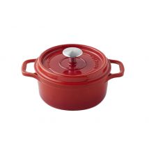 Cocotte ronde rubis Invicta en fonte émaillée bouton inox 20cm