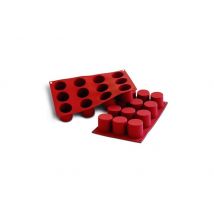 Moule en silicone rouge Silikomart Silicon Flex 12 cylindres