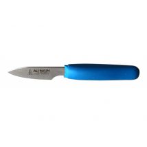 Couteau à huitres Au Nain inox avec manche rond bleu - 7,5cm