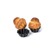 Coffret de 12 moules à brioches Matfer Exoglass - 75x28mm