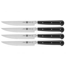 Lot de 4 couteaux à steak Zwilling - lame 12cm micro-dentée et 3 rivets