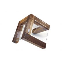 Bloc vide Artelegno Grand Prix en bois et plexiglass transparent - 10 couteaux Noyer