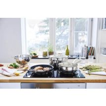 Poêle anti adhésive Beka Chef en inox + poignée en fonte