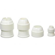 Set d'adaptateurs 3 formats pour douilles en inox De Buyer en polypropylène