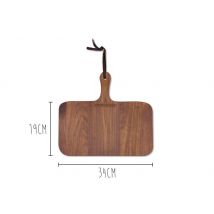 Planche à découper Dutchdeluxes XS en bois avec poignée - 34x19cm Noyer