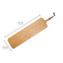 Planche à découper Dutchdeluxes XL Slim Fit en bois avec poignée - 19x70cm Chêne