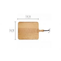 Planche à découper Dutch Deluxes XL Square en bois avec poignée - 34x39cm Chêne