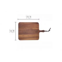Planche à découper Dutch Deluxes XL Square en bois avec poignée - 34x39cm Noyer