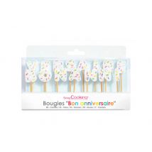 Coffret bougies "Bon Anniversaire" Scrapcooking - 15 lettres