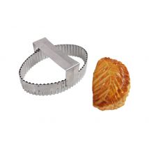 Découpoir chausson aux pommes Gobel en acier inox à poignée - 17x12cm