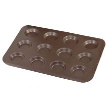 Moule à mini-tartelettes Gobel antiadhésif en acier - 12 pièces