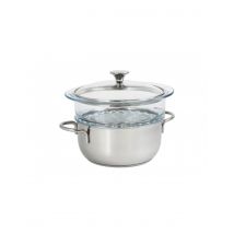 Set vapeur Cristel Master Faitout en inox + cuit-vapeur et couvercle en verre