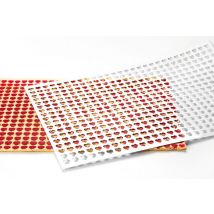 Grille pochoir à biscuits cœurs en PVC blanc - 600x400mm