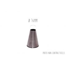 Douille pâtissière unie De Buyer inox choix de 2 à 20mm 16mm
