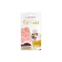 Lot de 4 feuilles d'or alimentaire 24 carats Scrapcooking - 38x38mm